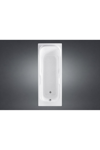 Ceramics RAK-RAMS Rectangle Drop-In Bathtub Set - 160x70x37cm | Premium Ceramic Soaking Tub with Automatic Overflow
