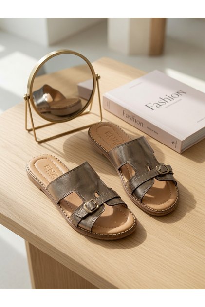 - Genuine Leather Women's Slippers