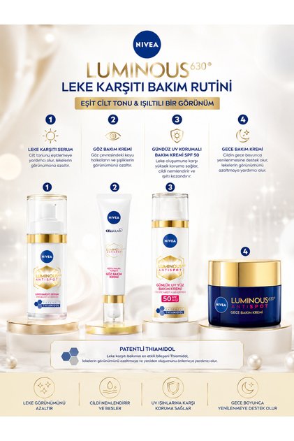 Luminous630 Skin Brightening Anti-Blemish Serum, Eye, Day and Night Care Set