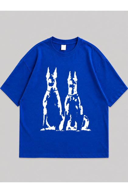 Men's Doberman Printed Oversized T-Shirt