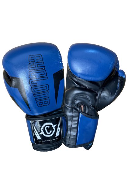 Clash Original Leather Boxing and Kickboxing Gloves Blue