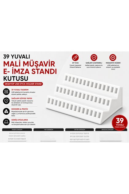 39 Slots Financial Advisor E-Signature Stand and USB Memory Organizer Box