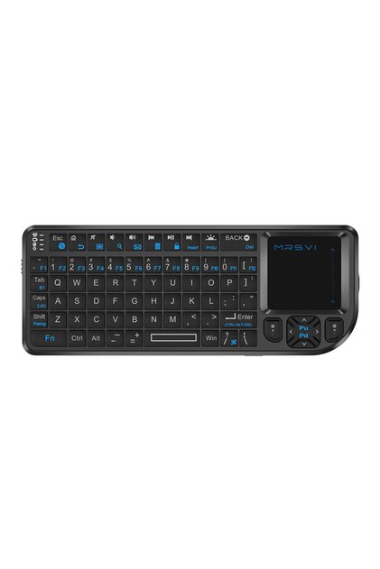 7-Color Backlit A8 PLUS-SD-Black MRSVI Mini Keyboard A8 PLUS,Backlit 2.4GHz&Bluetooth5.0 Wireless Ke