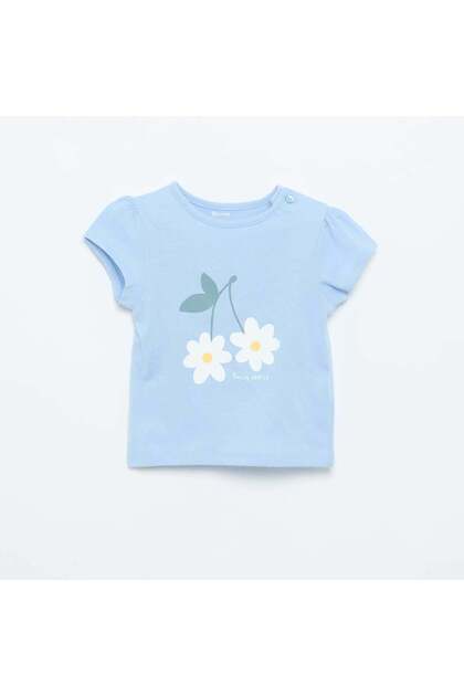 Short-sleeved printed T-shirt BLUE