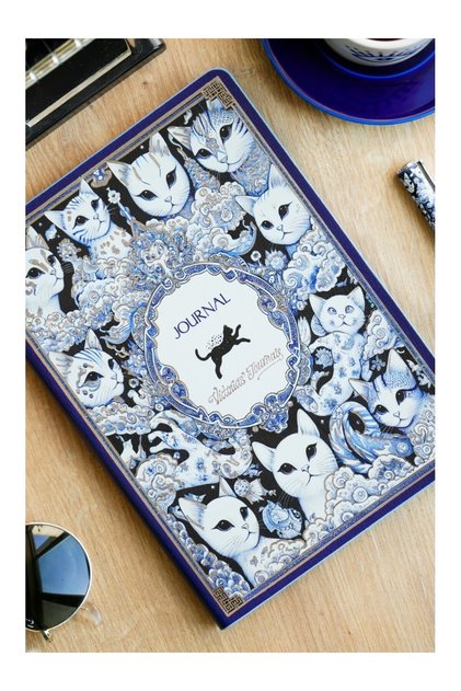 Victorias Journals Flexible Cover Vegan Leather A5 Ivory Lined Notebook 96 Sheets Notebook Patterned