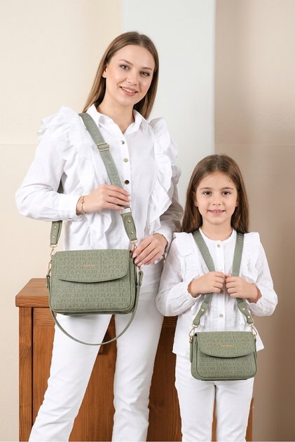 Patterned Postman Shoulder Bag and Children's Shoulder Bag Mother Daughter Combination Set