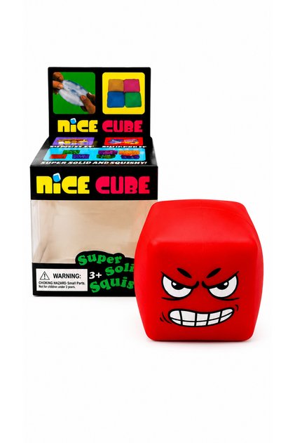 Nice Cube Colorful Squishy Cube with Faces Red