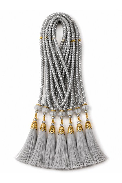 10 Pieces of Pearl-Looking Glass Prayer Beads