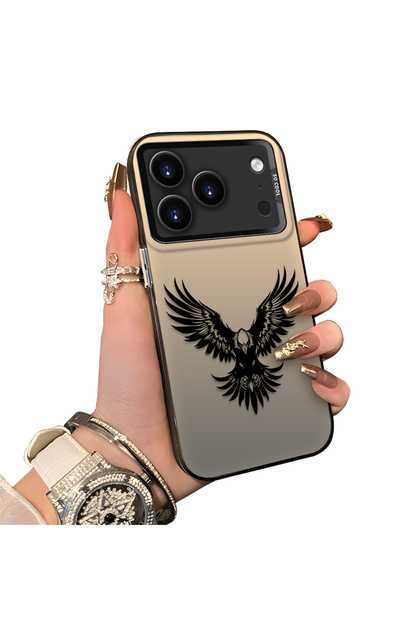iPhone 17 Pro Max/18 Pro Max Compatible Hard Acrylic Back Silicone Edge Lens Protection Case