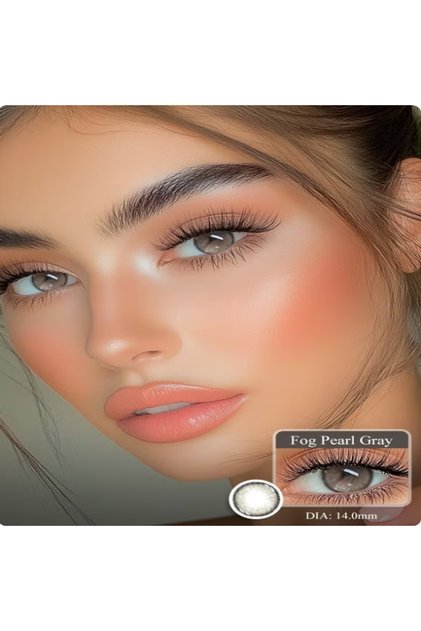 Fog Pearl Gray Monthly Disposable Contact Lenses, Color Contact Lenses, Cosmetic Contact Lenses, Gray Contact Lenses