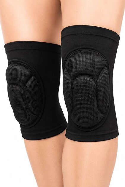Sports Knee Pads 2 Pieces Padded Cushioning Shock Absorption Knee Support for Workouts