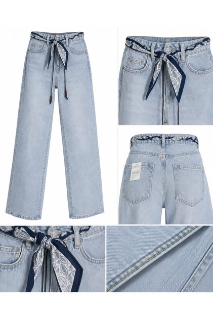 RİCHSTAR BOL PAÇA FULARLI KOT PANTOLON
