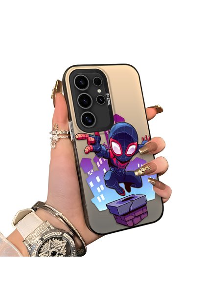 Samsung Galaxy S24 Ultra Compatible Silicone Edge Hard Back Case Couple Phone Case Spiderman Patterned