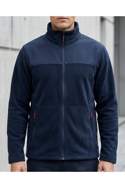 LACİVERT CEPLERİ FERMUARLI POLAR
