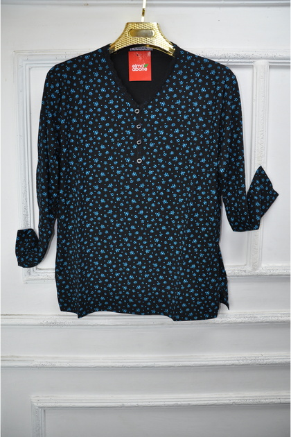 Plus Size Women's Combed Cotton Blouse