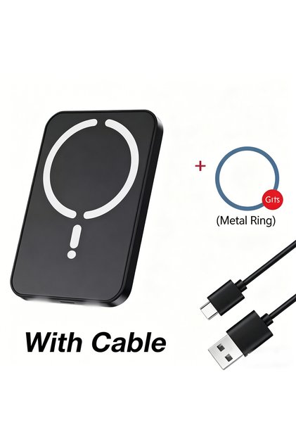 Black with Cable Magnetic Car Wireless Charger For iPhone 16 15 14 13 12 Pro Max Mini Macsafe Car Ph