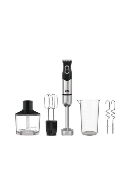 4-in-1 Hand Blender Set, Electric Immersion Stick Blender with Food Chopper, Whisk, Dough Hooks