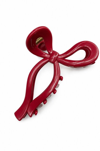Red Bowknot Design Hair Clip Claw Clip Stylish and Convenient Hair Accessory for Women