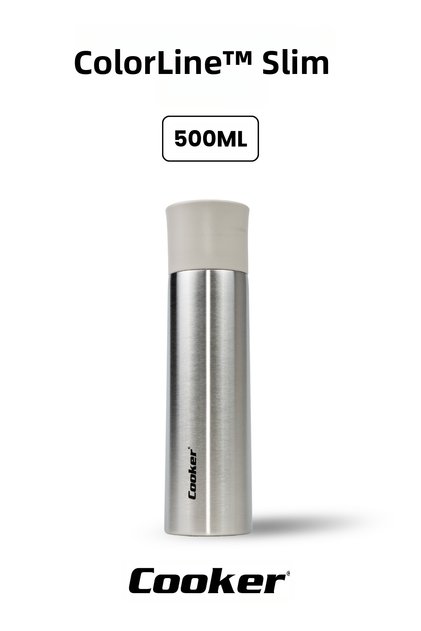 Colorline Slim 500 ml Stainless Steel Thermos Cream Ckr2057