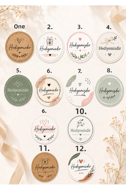 140 Pieces of Our Gift Packaging Stickers 3.5 cm | Round Gift Packaging Tag