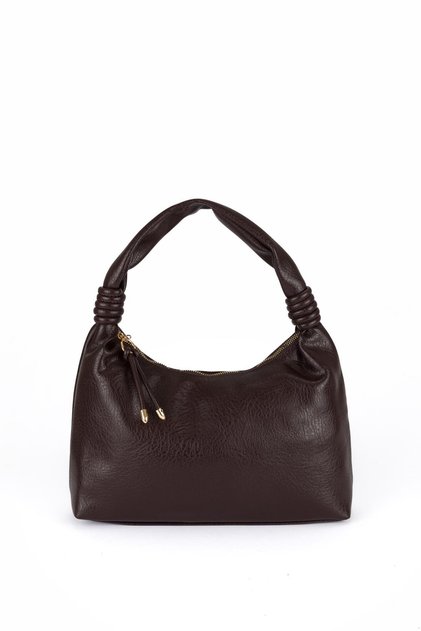 Women's Soft Textured Knotted Handle Shoulder Bag – Casual & Stylish Use