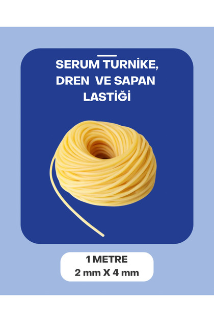 2X4 Serum Lastiği , Sapan Lastiği , Av Lastiği , Turnike Dren Lastiği 2/4 mm (1 Metre)