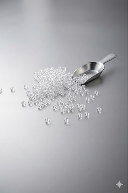 6 mm Oblate Transparent Plastic Beads 25 gr (335 Pieces)