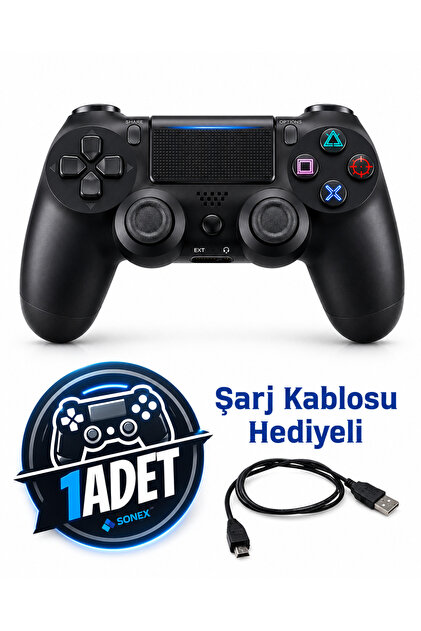 SONEX PS4 Kablosuz Oyun Kolu Titreşimli Joystick Tablet Telefon PC