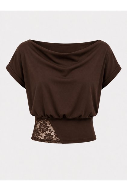 Women's Sandy Fabric Lace Detailed Blouse 208