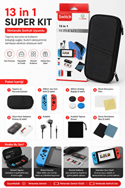 Dobe Nintendo Switch Lite Aksesuar Seti - Fiyatı, Yorumları