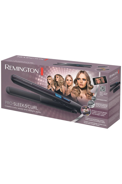 REMINGTON ストレートヘアアイロン S6505 収納ケース付き　海外対応 Remington S6505 Pro Sleek & Curl Dijital Ekranlı Seramik Plakalı 2