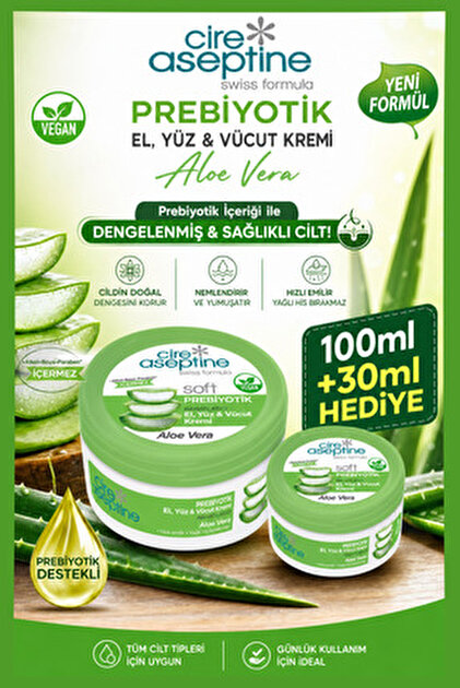 Cire Aseptine Soft Aloe Vera Nemlendirici Bakm Krem 100 ml - Fiyat,  Yorumlar