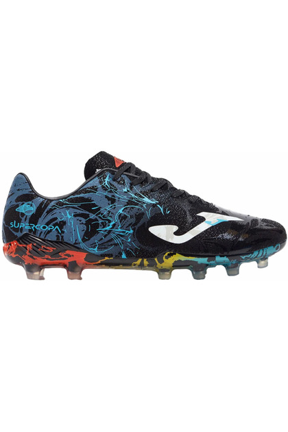 Joma Super Copa 2441 Negro Azul Fırm Ground Erkek Siyah Krampon