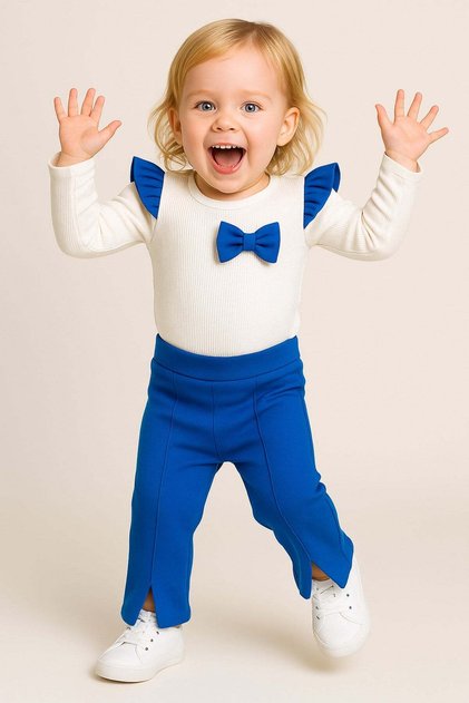 Girls' Top and Bottom Set with Leggings and Spanish-Style Pants.