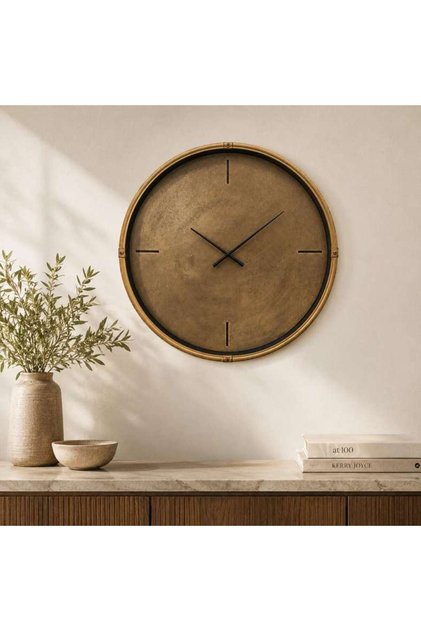 Aurum Wall Clock Dia 76cm - Antique Brown