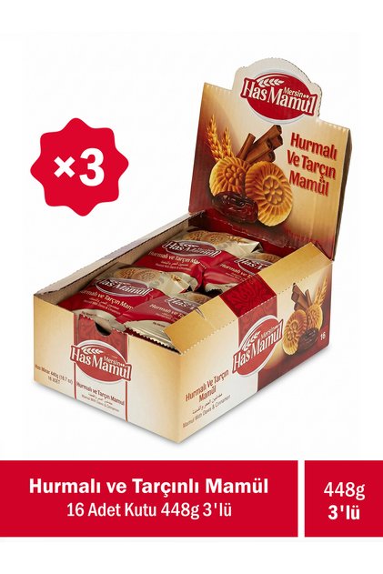 Date and Cinnamon Confection 16 Pieces Box 448g 3-Pack