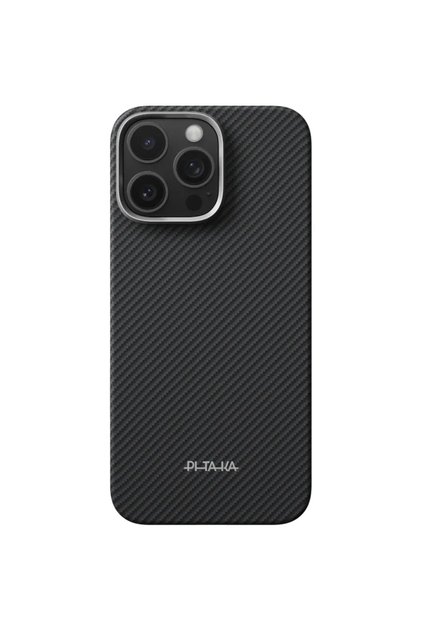 Husa pentru iPhone 16 Pro Max, Ultra-Slim, PitaTap, Negru/Gri