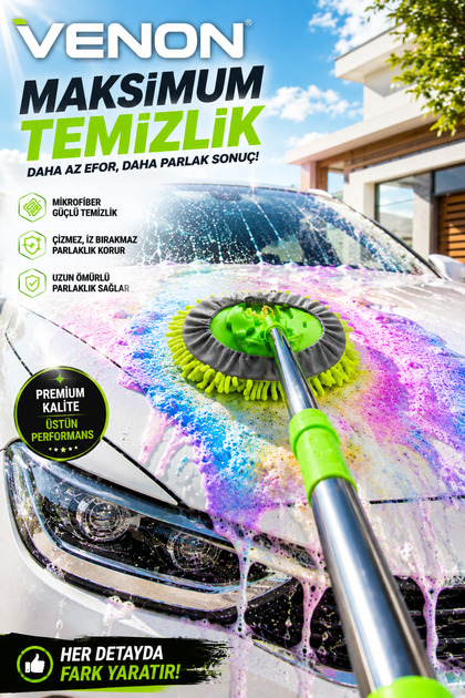 Venon Yeşil Mop Sopa Takımı || Mikrofiber Çok Fonksiyonlu