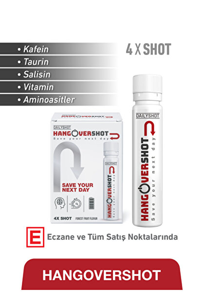 DAILYSHOT HangoverShot Kafein, Taurin, Vitamin ve Aminoasitler