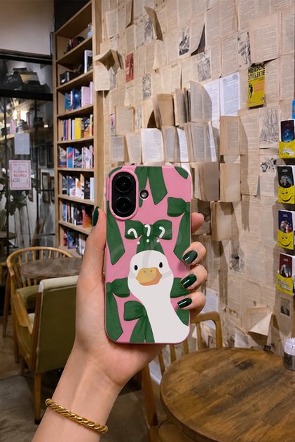 iPhone 16 Uyumlu Pembe Renkli Lansman Telefon Kılıfı