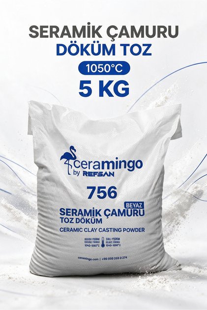 756 Seramik Çamuru Döküm Toz (1050°C) - 5 Kg