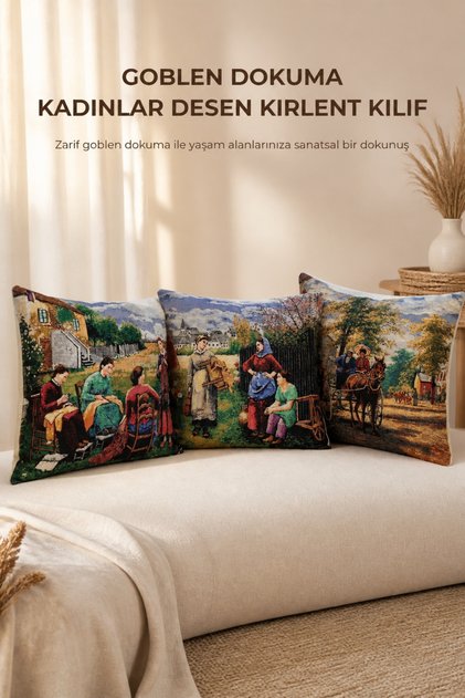 TAPESTRY WOVEN WOMEN'S PATTERN CUSHION COVER