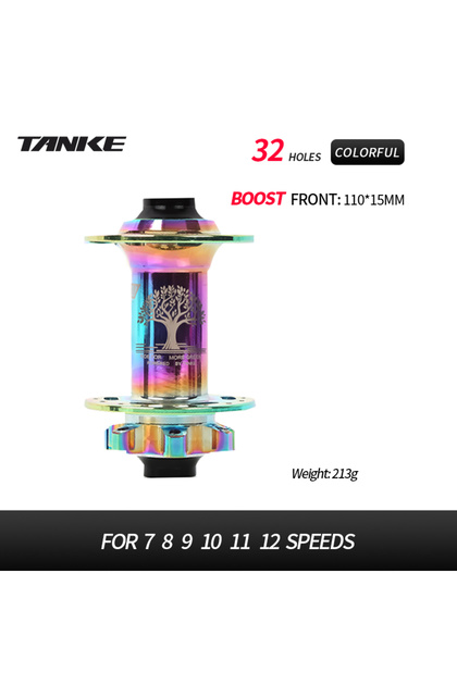 6-bolt 32H Colorful Front TANKE-Boost 12x148,15x110,Aluminum Bicycle Hub,32 Holes 120 Clicks 4Bearin