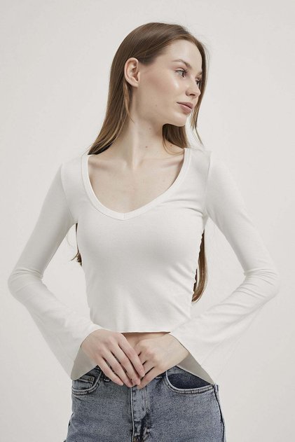 Armalife 6859 v neck soft long sleeve women's bodysuit