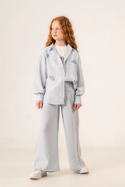 9-15 Years Old Regnum Prime Girls' 3-Piece Set-Blue