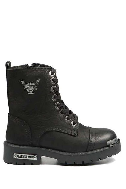 Genuine Leather Black Washed Nubuck Boys' Boots