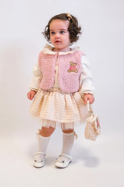 6-18 Months Pink Love 4-Piece Baby Girl Set with Bag-Pink