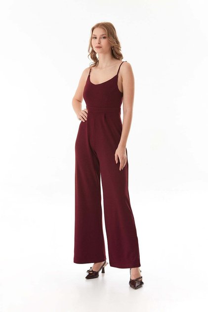Modal Jumpsuit with Straps and Zipper