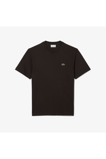 Erkek Classic Fit Bisiklet Yaka Kahverengi T-Shirt