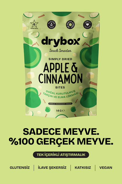 Natural Dried Cinnamon Apple Snack (Crunchy and Spicy) - 14g